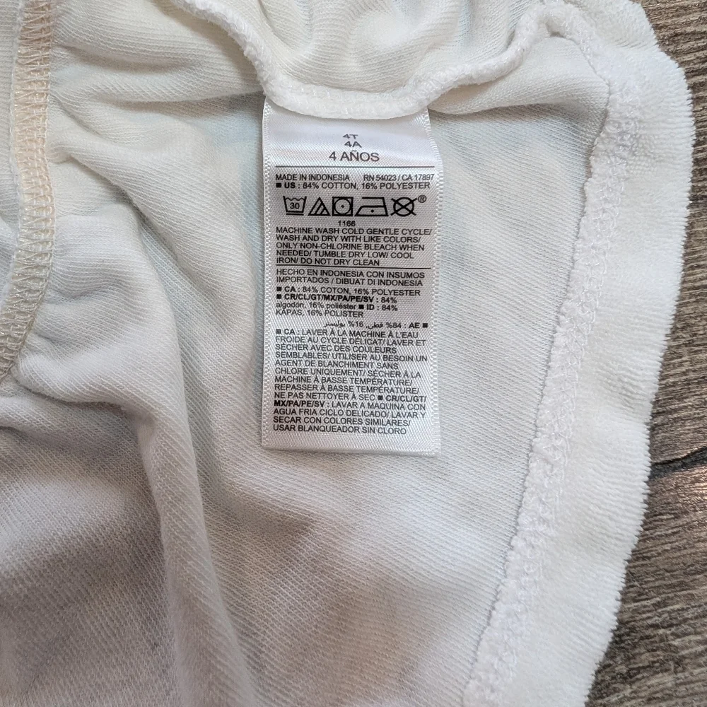 Old Navy 4T White Swim Coverup Terry Cloth Hooded Dress Swimsuit Bathing Suit